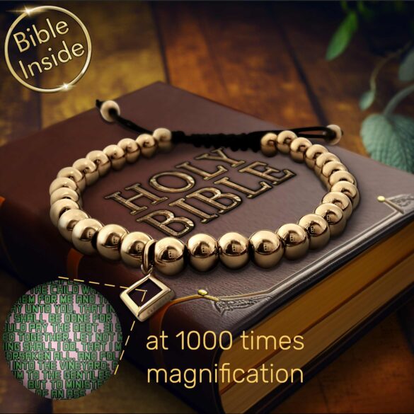 Elegant jewelry scripture necklace featuring miniature Bible text by My Nano Jewelry